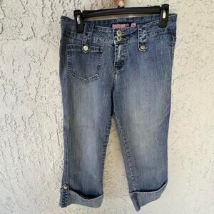 Y2k bubblegum capri denim jeans